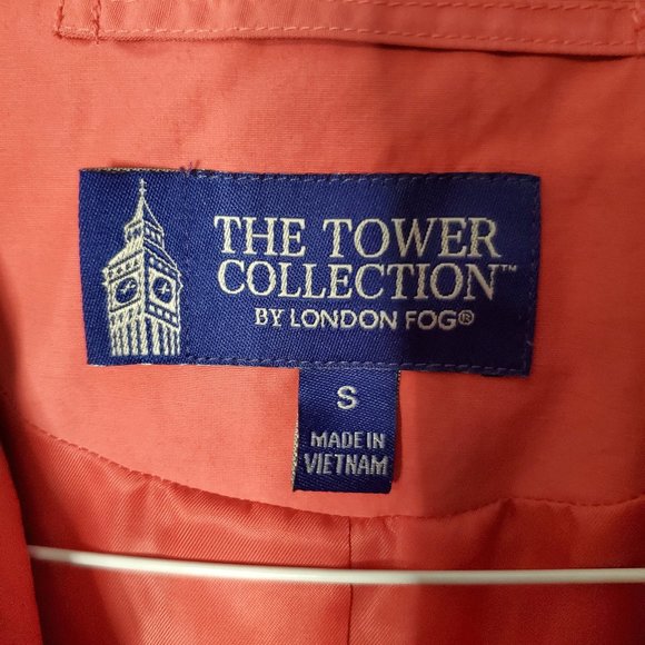 The Tower Collection by London Fog Hot Pink Trench Coat, S - Picture 2 of 10